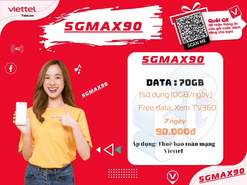 Gói 5GMAX90 Viettel