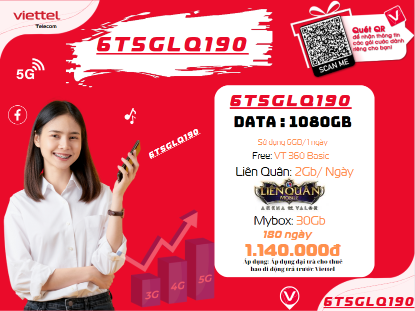 Gói 6T5G190 Viettel