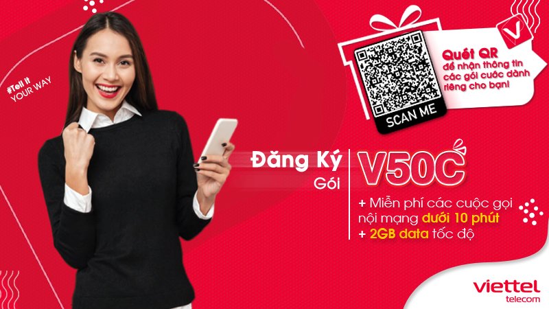 Gói combo Viettel 50k 1 tháng