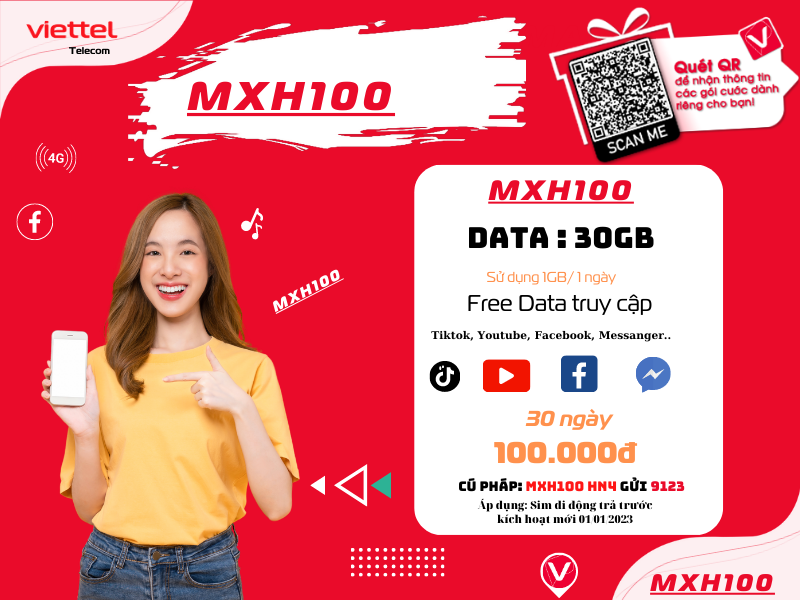 Gói MXH100 Viettel
